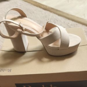 Beige Platform Heels